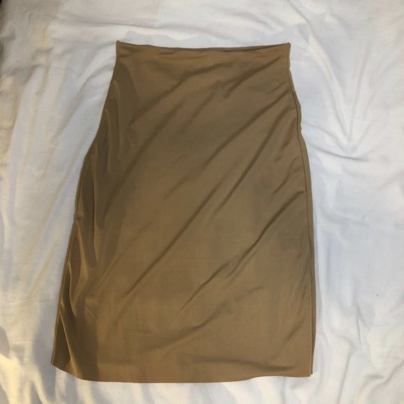 Camel Tight Bodycon Pencil Skirt - Picture 4 of 6
